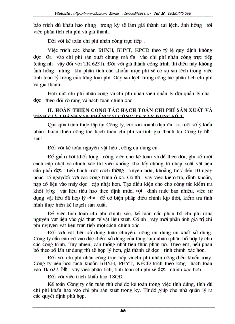 image for page Thực trạng công tác hạch toán chi phí sản xuất và tính giá thành giá thành sản phẩm tại Công ty xây dựng số