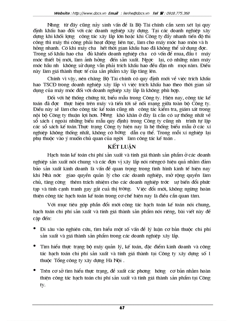 image for page Thực trạng công tác hạch toán chi phí sản xuất và tính giá thành giá thành sản phẩm tại Công ty xây dựng số