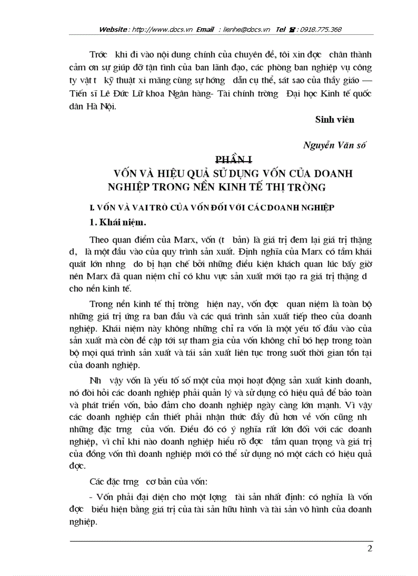 image for page Giải pháp nâng cao hiệu quả sử dụng vốn tại Công ty vật tư kỹ thuật xi măng