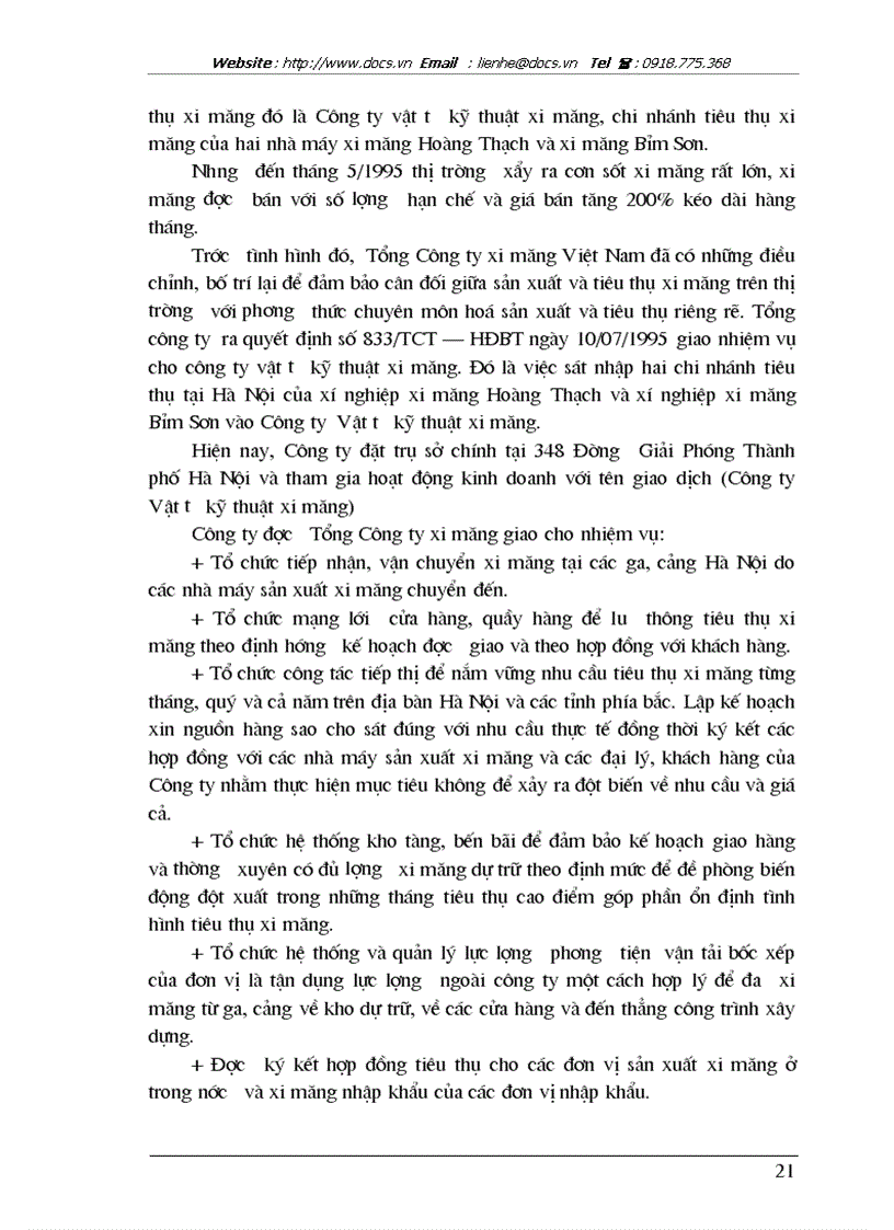 image for page Giải pháp nâng cao hiệu quả sử dụng vốn tại Công ty vật tư kỹ thuật xi măng