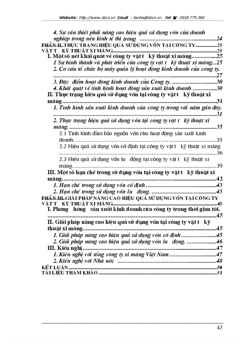 image for page Giải pháp nâng cao hiệu quả sử dụng vốn tại Công ty vật tư kỹ thuật xi măng