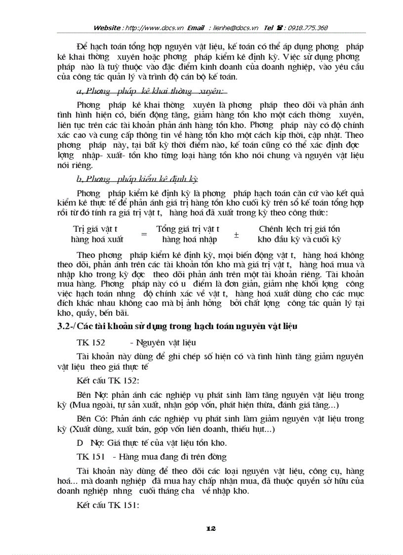 image for page Tổ chức công tác kế toán nguyên vật liệu với việc nâng cao hiệu quả sử dụng vốn lưu động ở Công ty Dệt 8 3