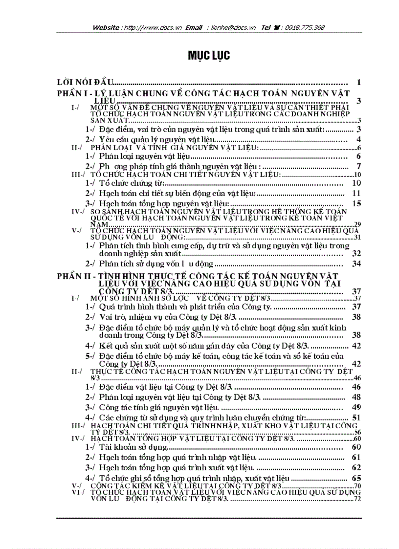 image for page Tổ chức công tác kế toán nguyên vật liệu với việc nâng cao hiệu quả sử dụng vốn lưu động ở Công ty Dệt 8 3