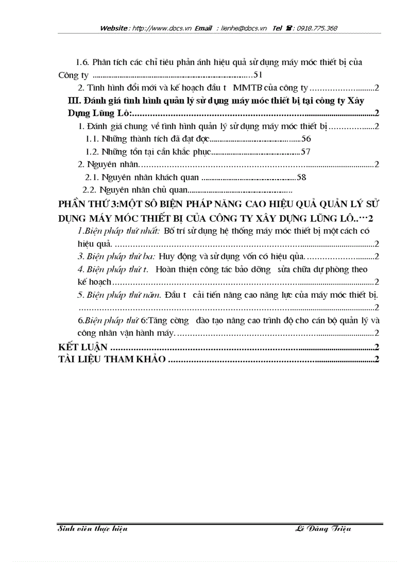 image for page 1số biện pháp nâng cao hiệu quả quản lý sử dụng máy móc thiết bị tại Công ty xây dựng Lũng Lô