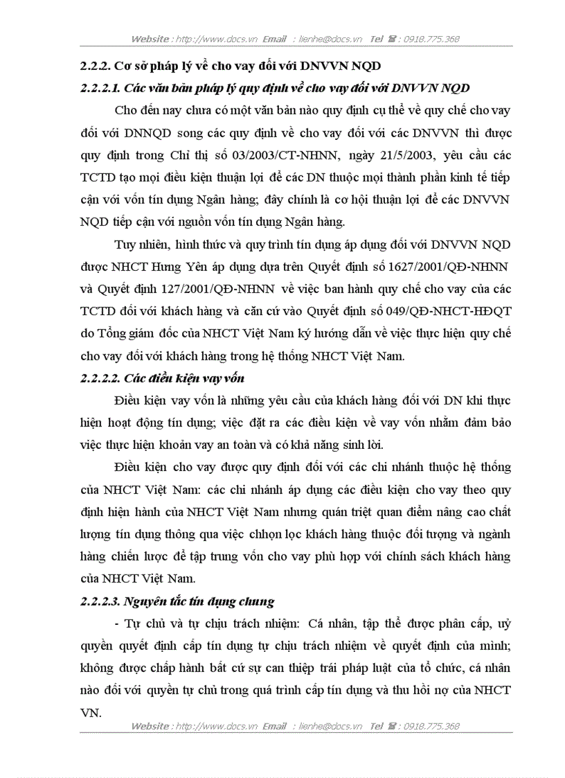 image for page Mở rộng cho vay đối với DNVVN NQD tại Chi nhánh NHCT Hưng Yên