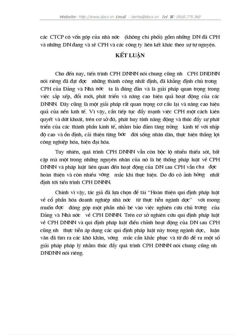 image for page Hoàn thiện qui định pháp luật về CPH DNNN từ thực tiễn ngành dược