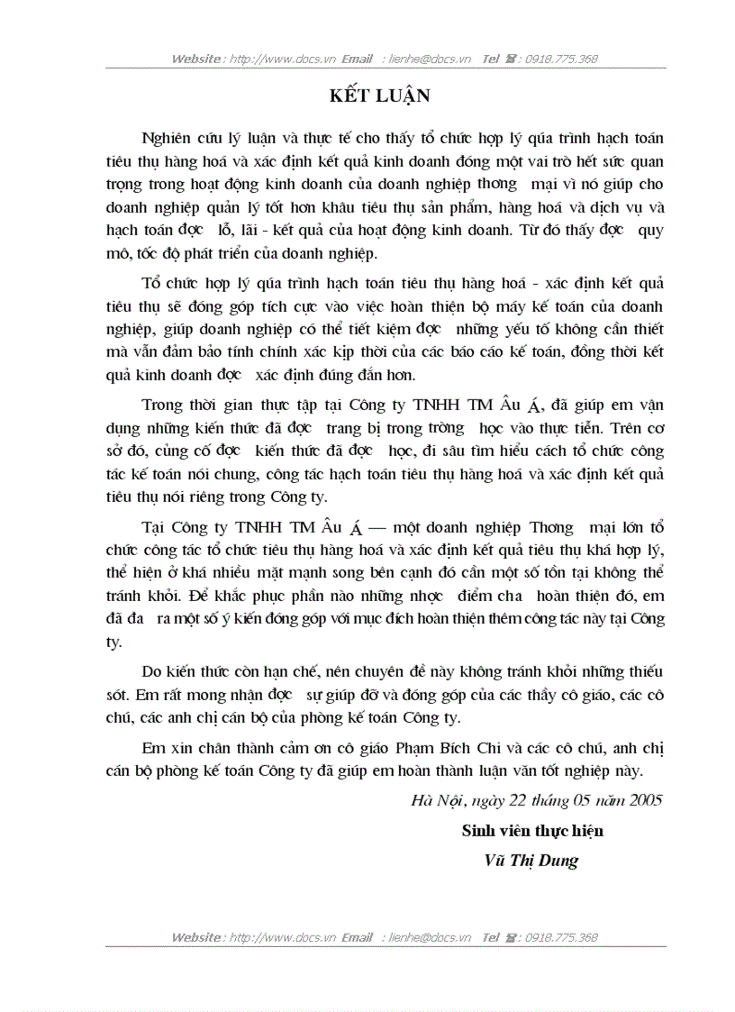 image for page Hoàn thiện hạch toán kế toán tiêu thụ hàng hoá và xác định kết quả tiêu thụ hàng hoá ở Công ty TNHH TM Âu Á