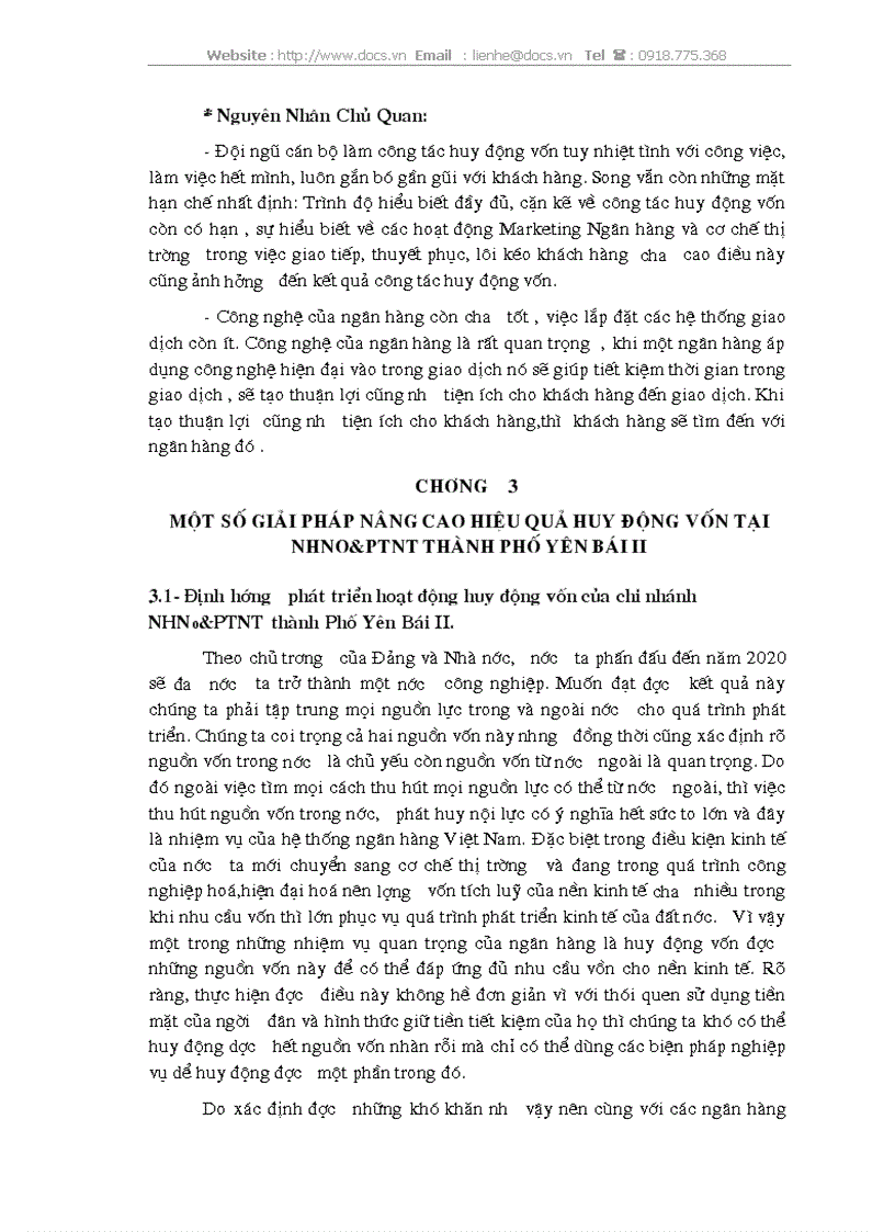 image for page Một số giải pháp nhằm nâng cao hiệu quả hoạt động huy động vốn tại Ngân hàng Nông nghiệp và Phát triển nông thôn Thành phố Yên Bái II