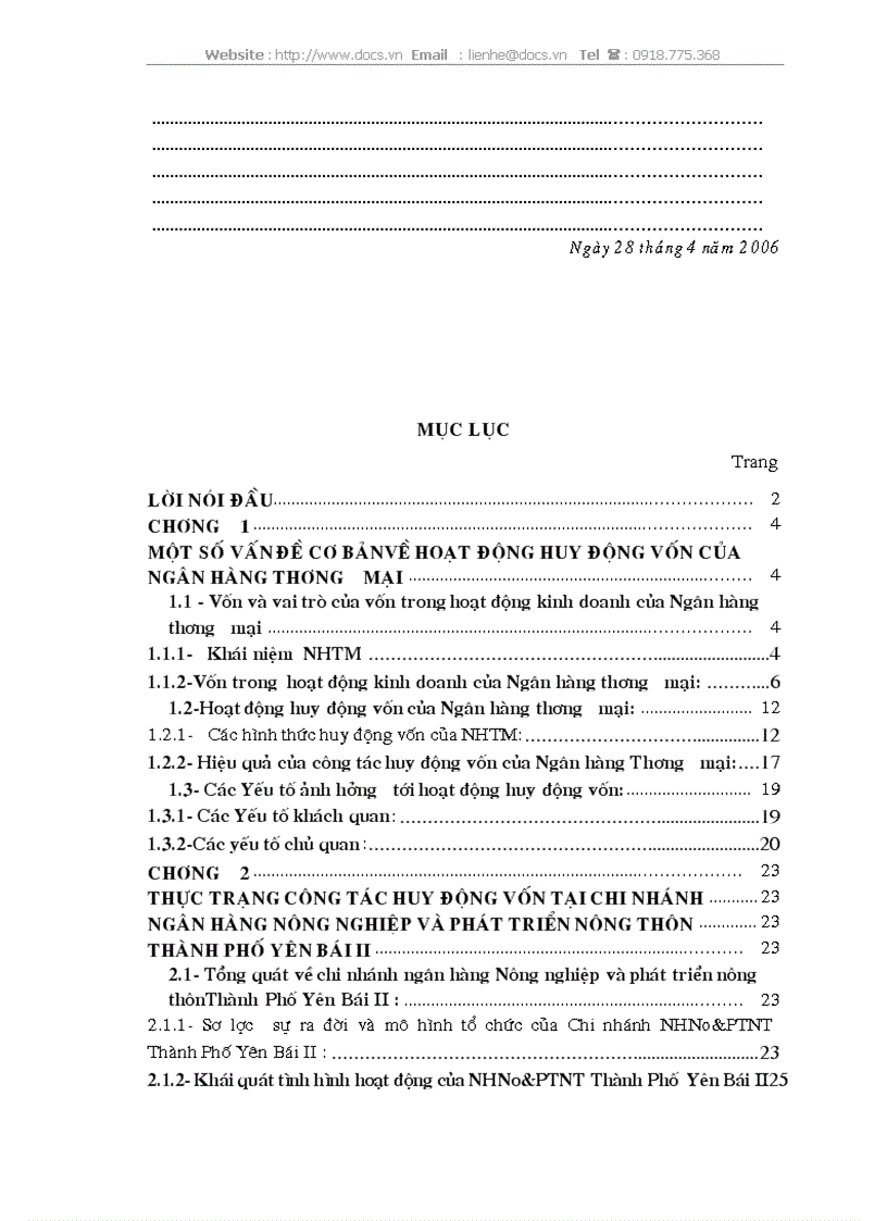 image for page Một số giải pháp nhằm nâng cao hiệu quả hoạt động huy động vốn tại Ngân hàng Nông nghiệp và Phát triển nông thôn Thành phố Yên Bái II