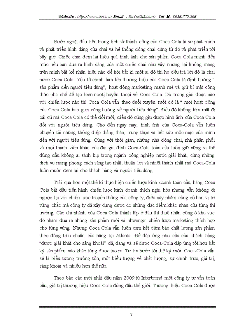 image for page Phân tích hệ thống kênh phân phối của Coca Cola trên thị trường miền Bắc