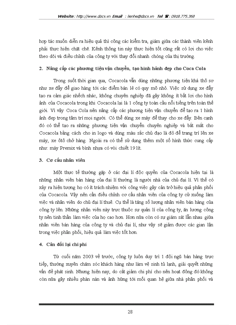 image for page Phân tích hệ thống kênh phân phối của Coca Cola trên thị trường miền Bắc