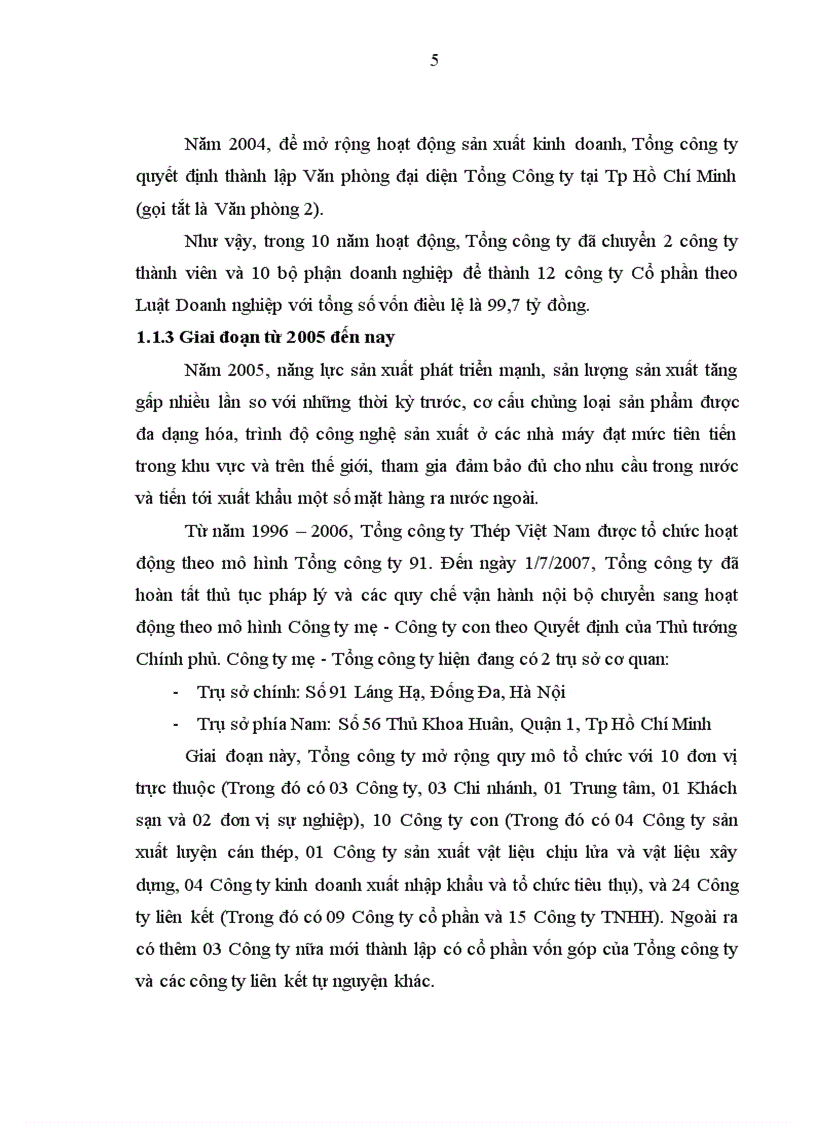 image for page Hoàn thiện kế toán vốn bằng tiền tại tổng công ty thép việt nam