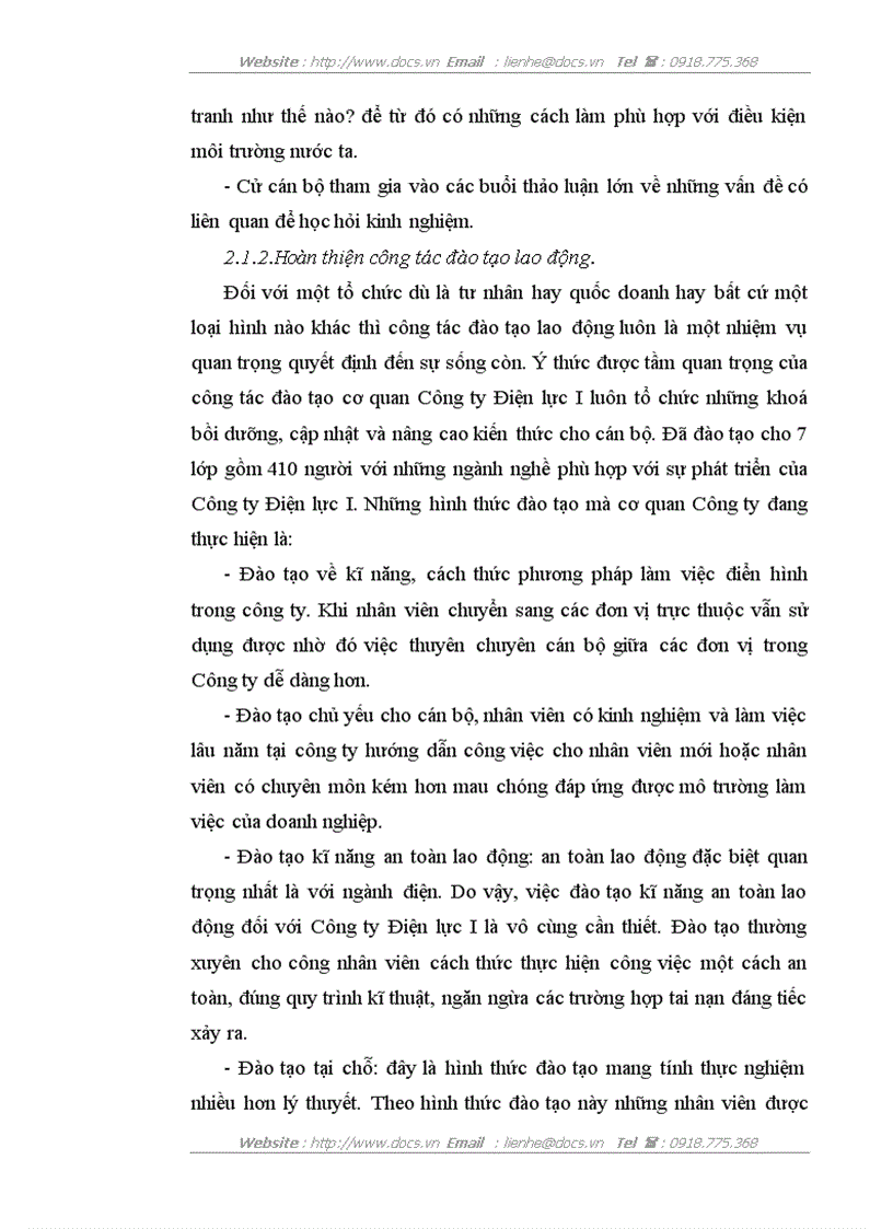 image for page Một số giải pháp hoàn thiện cơ cấu tổ chức bộ máy của cơ quan Công ty Điện lực I