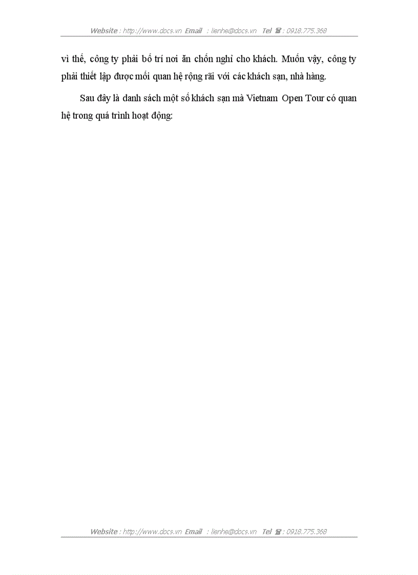 image for page Một số giải pháp nhằm phát triển mối quan hệ giữa công ty Việt Nam Open Tour với các doanh nghiệp khác