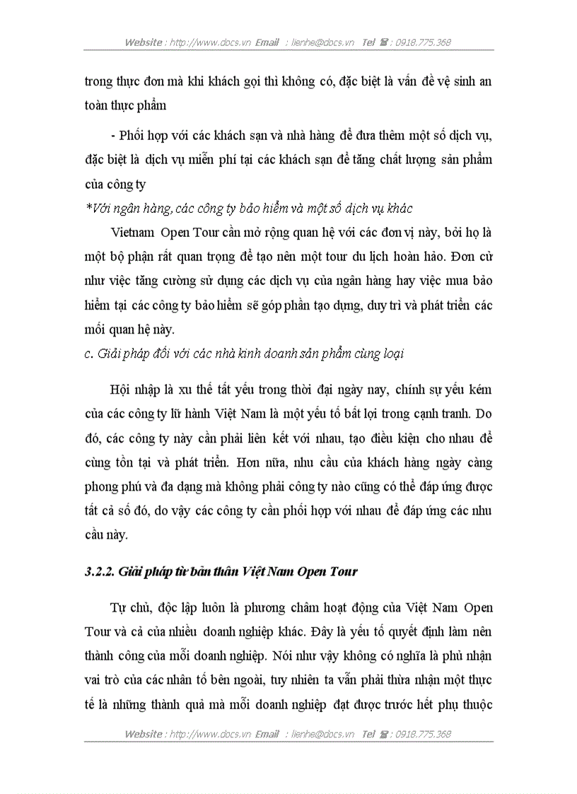 image for page Một số giải pháp nhằm phát triển mối quan hệ giữa công ty Việt Nam Open Tour với các doanh nghiệp khác