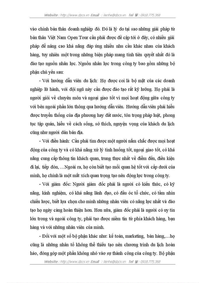 image for page Một số giải pháp nhằm phát triển mối quan hệ giữa công ty Việt Nam Open Tour với các doanh nghiệp khác
