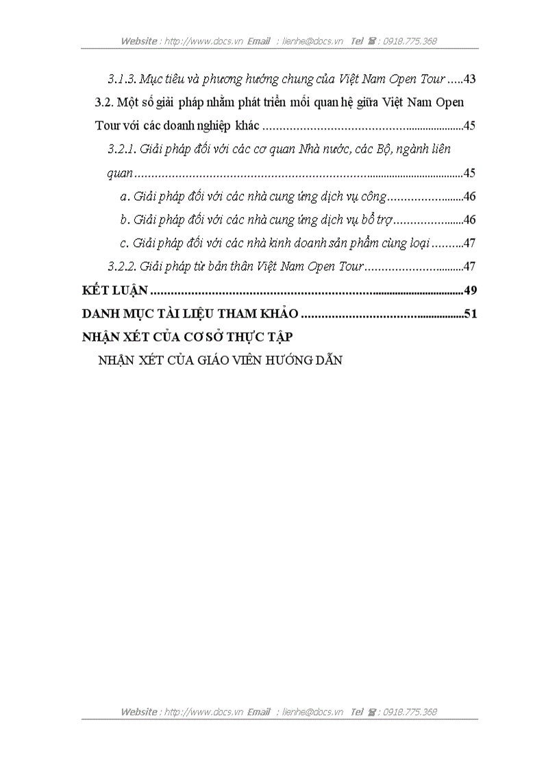 image for page Một số giải pháp nhằm phát triển mối quan hệ giữa công ty Việt Nam Open Tour với các doanh nghiệp khác