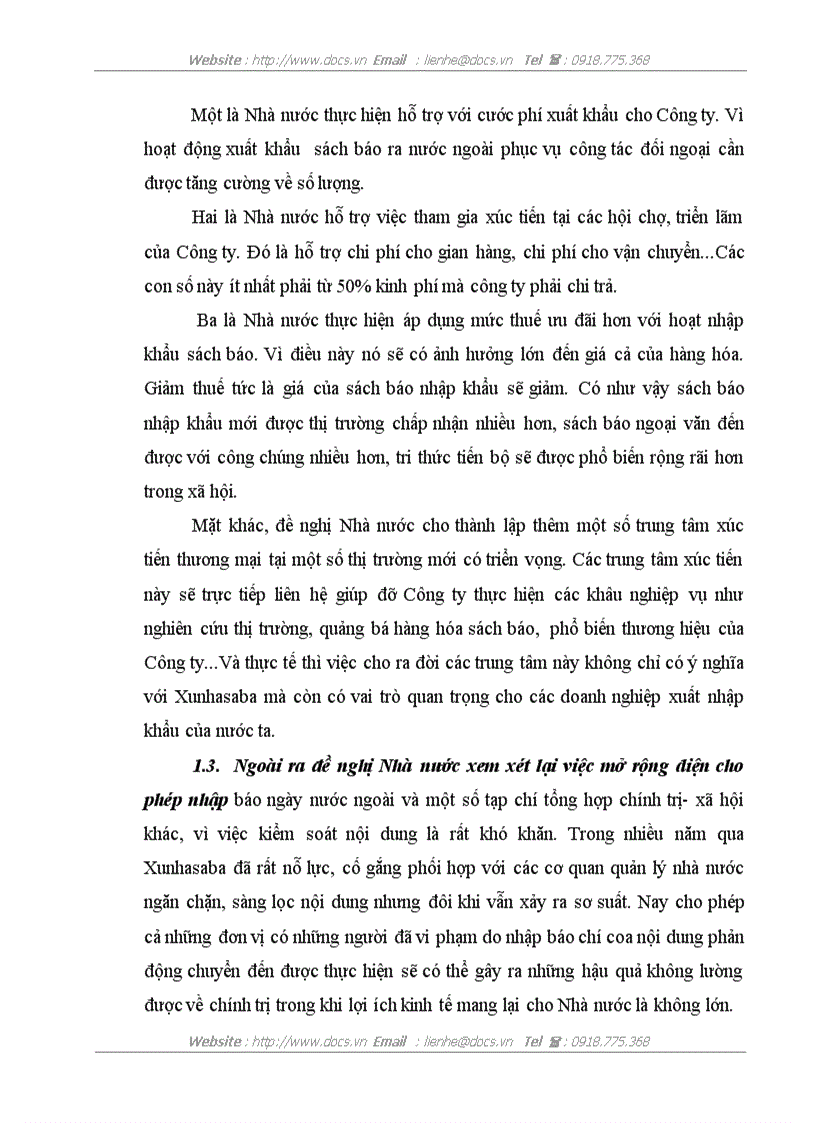 image for page Thực trạng kinh doanh sách báo xuất nhập khẩu của Công ty Xunhasaba