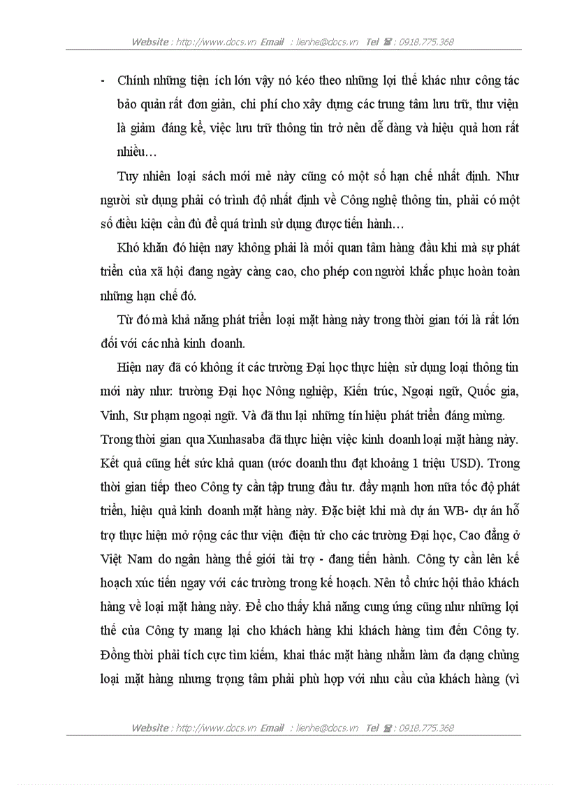 image for page Thực trạng kinh doanh sách báo xuất nhập khẩu của Công ty Xunhasaba