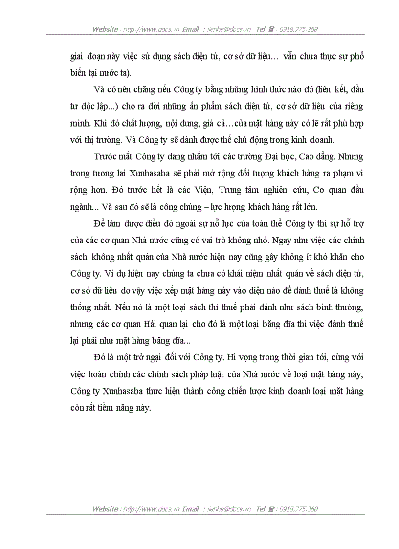 image for page Thực trạng kinh doanh sách báo xuất nhập khẩu của Công ty Xunhasaba