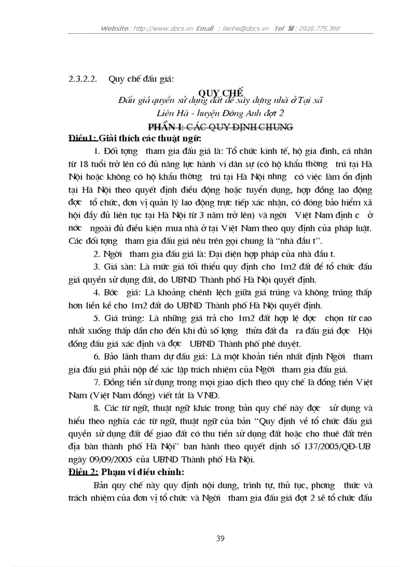 image for page Đấu giá QSD đất trên địa bàn huyện Đông Anh