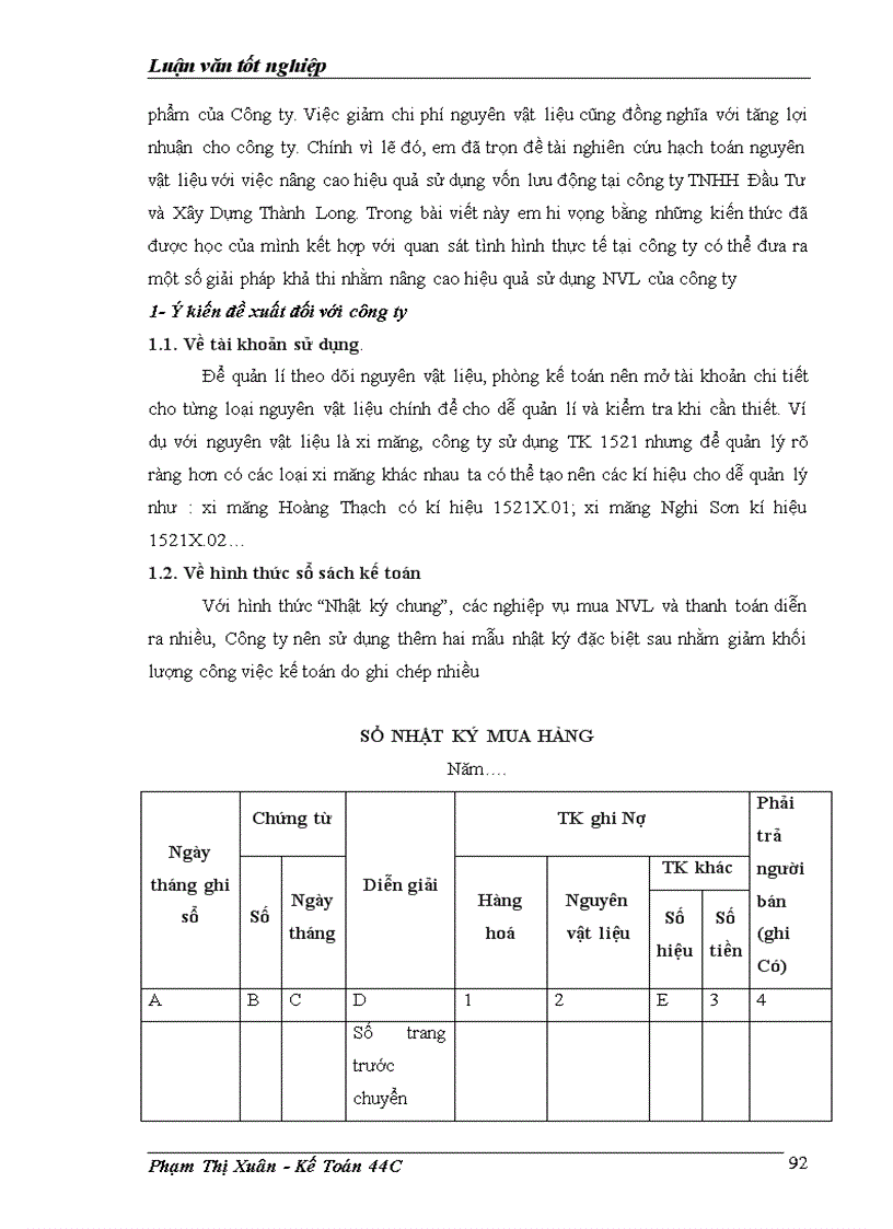 image for page Hoàn thiện hạch toán NVL với việc nâng cao hiệu quả sử dụng vốn lưu động tại công ty TNHH Đầu Tư và Xây Dựng Thành Long