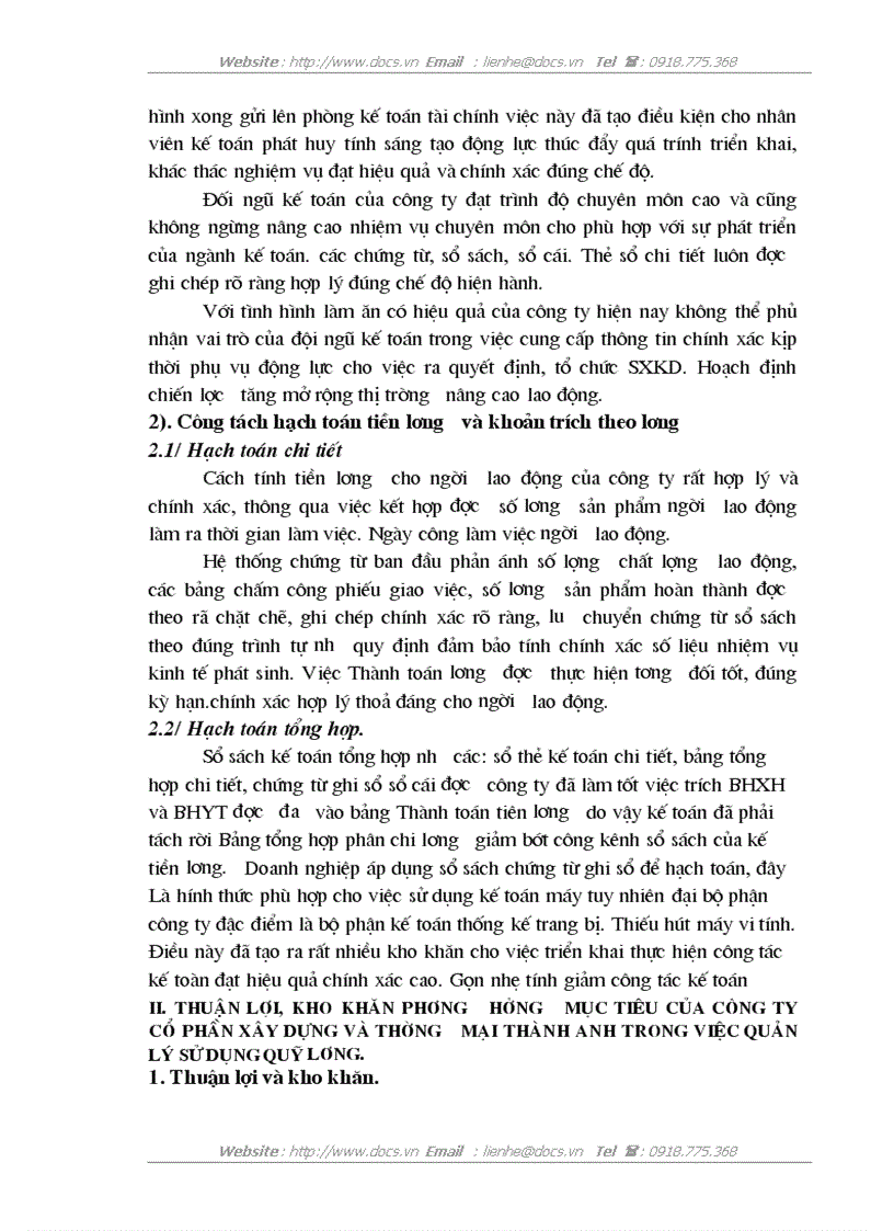 image for page Hoàn thiện hạch toán lao động tiền lương và các khoản trích theo lương tại Công ty Cổ Phần Xây dựng và Thường Mại Thành Anh