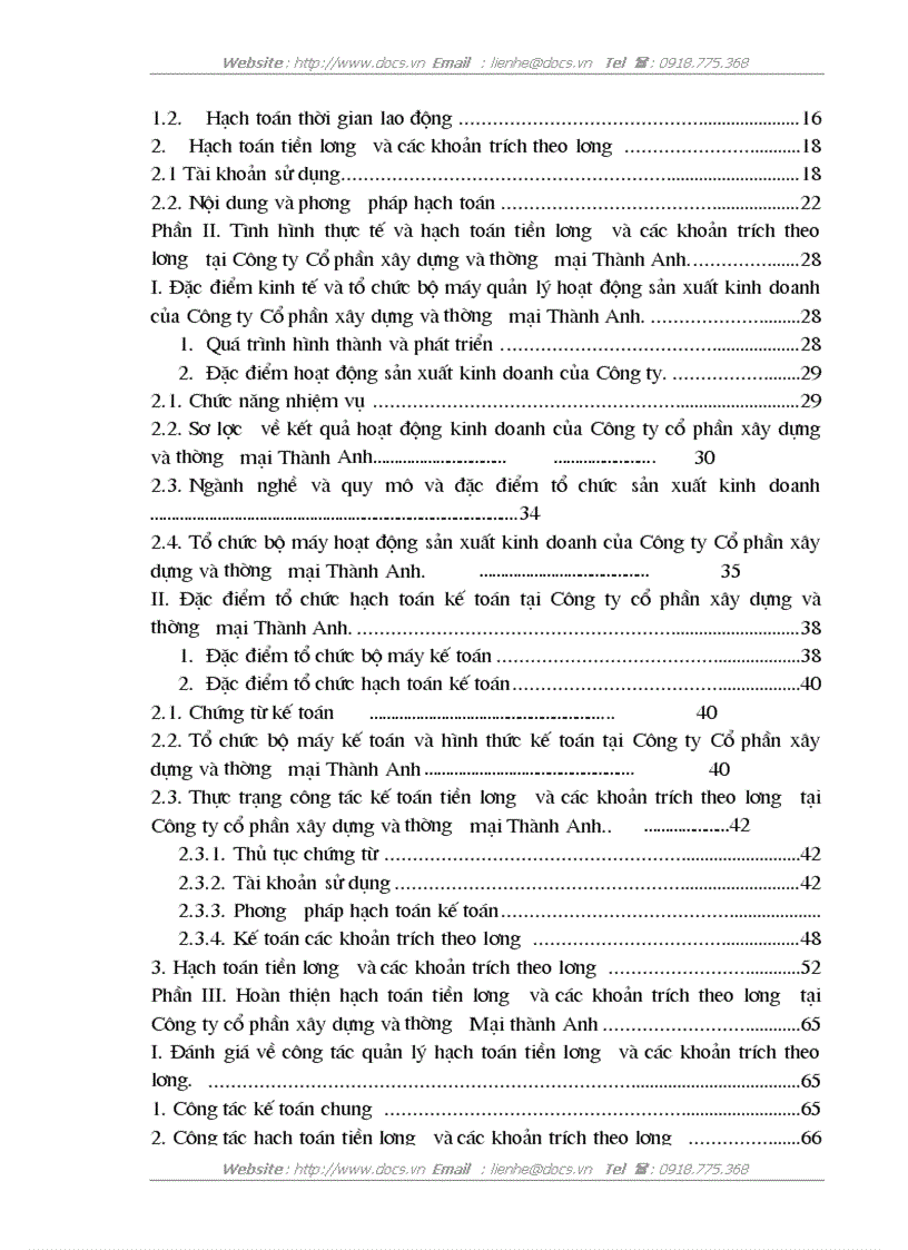 image for page Hoàn thiện hạch toán lao động tiền lương và các khoản trích theo lương tại Công ty Cổ Phần Xây dựng và Thường Mại Thành Anh
