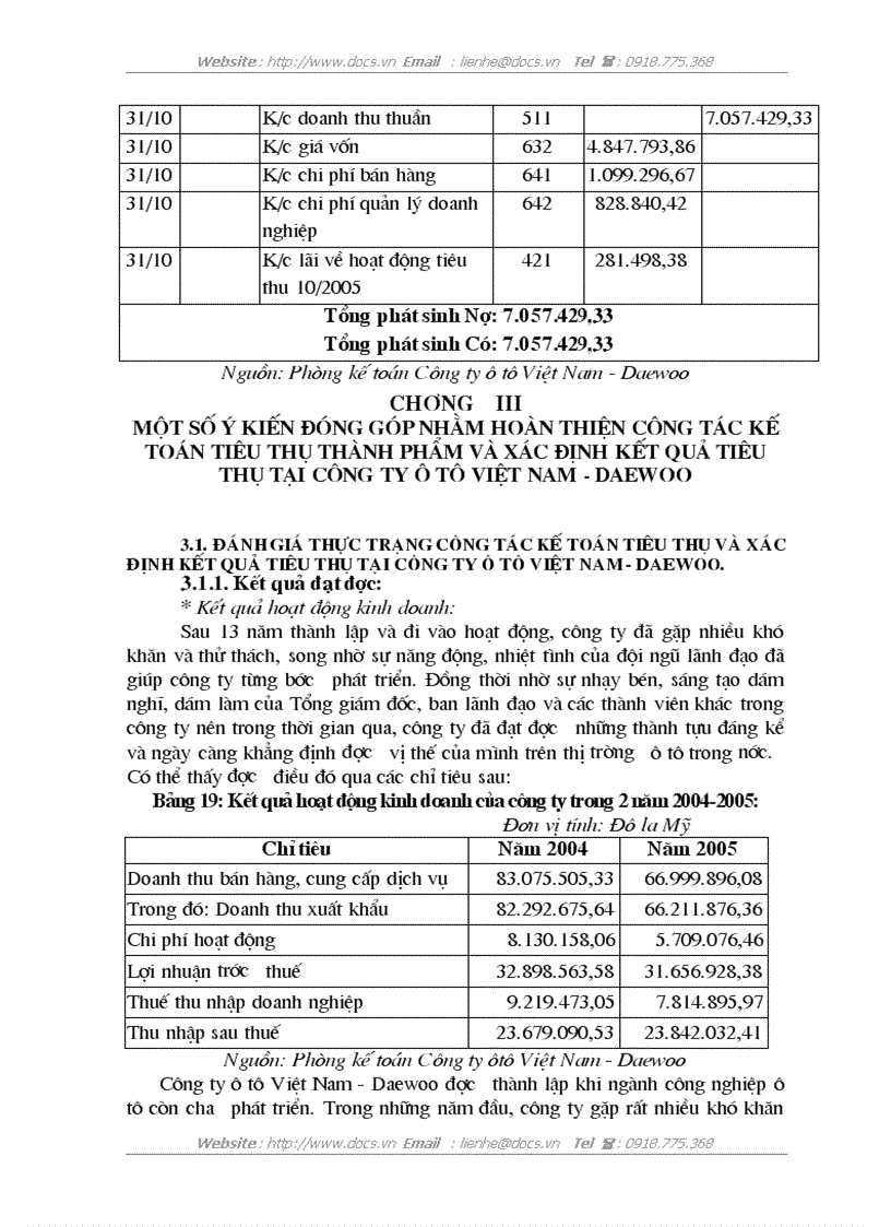 image for page Hoàn thiện công tác kế toán tiêu thụ thành phẩm và xác định kết quả tiêu thụ tại Công ty Ô tô Việt Nam Daewoo