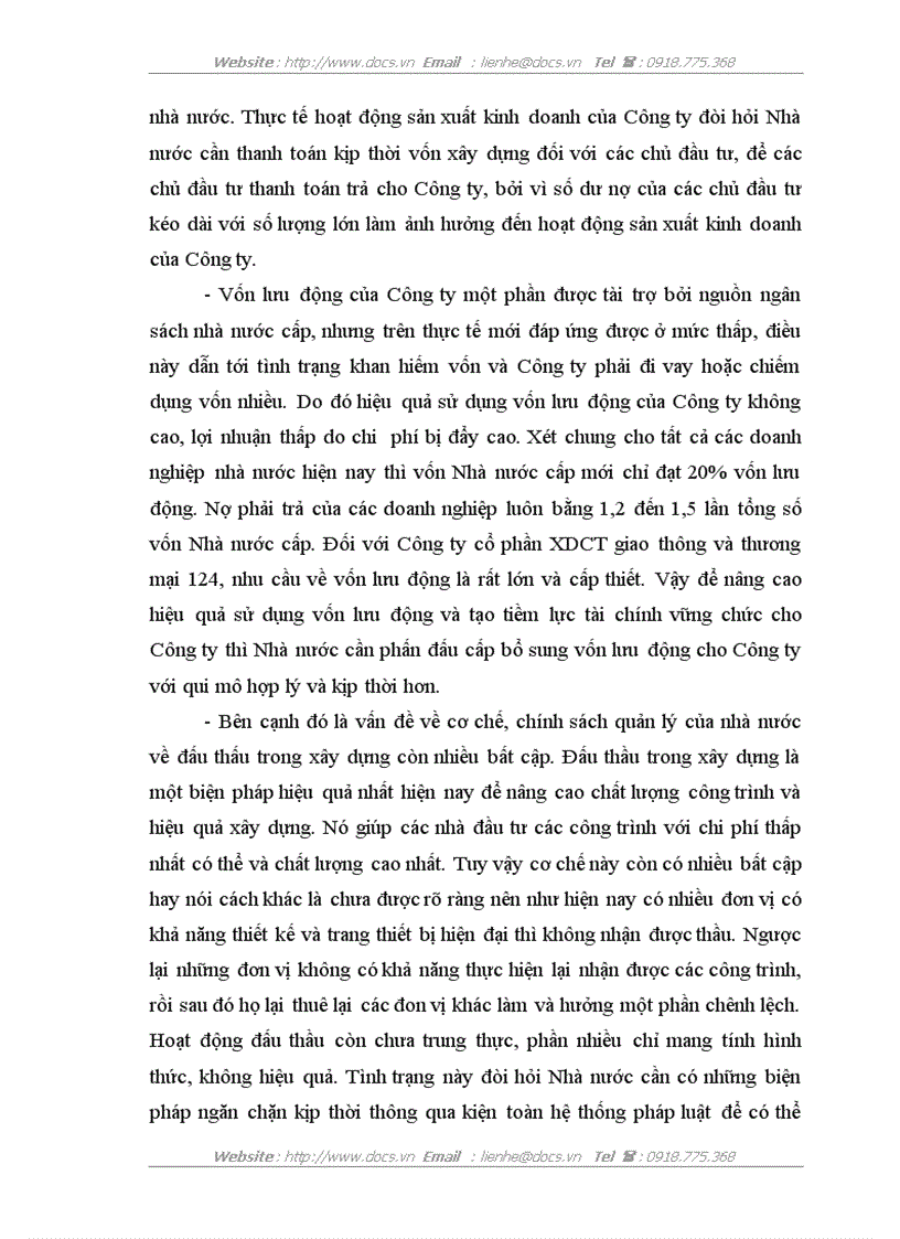 image for page Nâng cao hiệu quả sử dụng vốn tại Công ty CP công trình giao thông 124