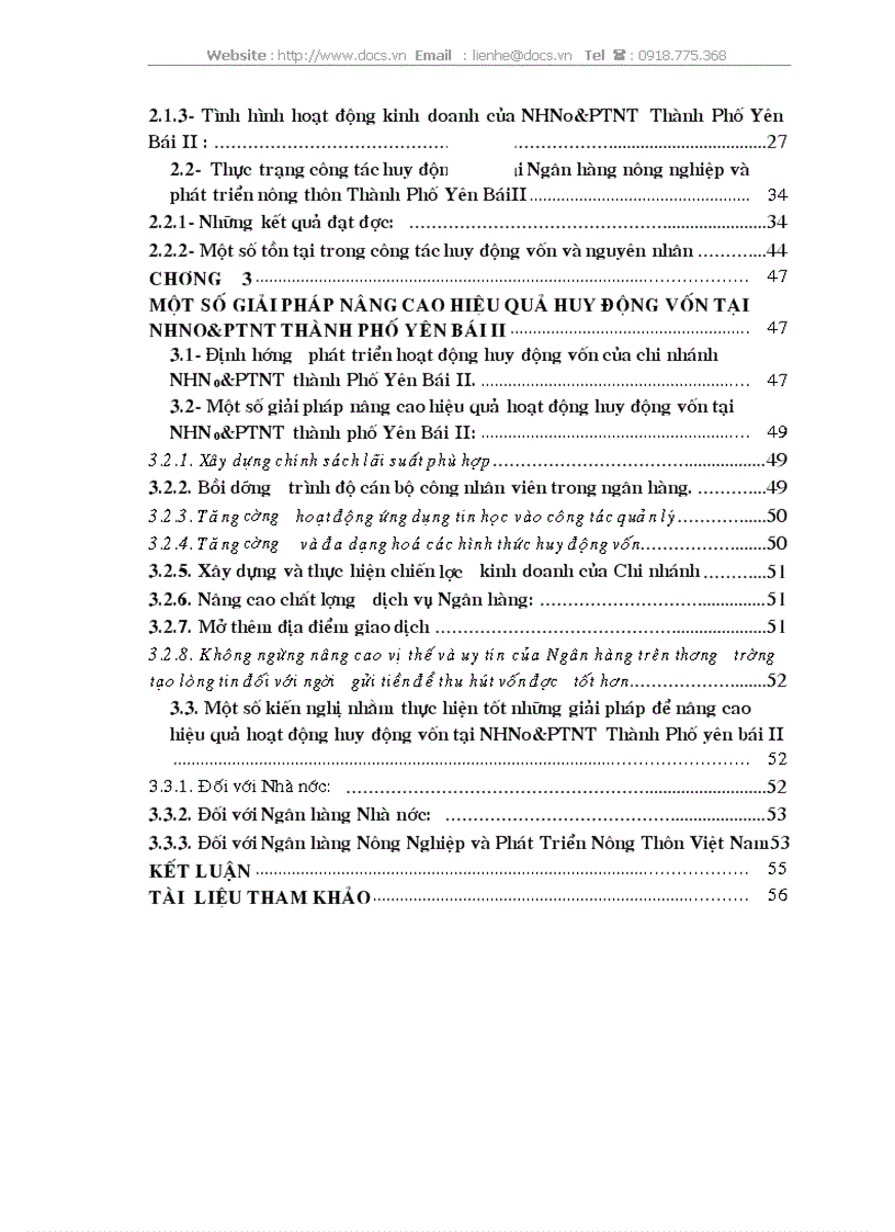 image for page Một số giải pháp nhằm nâng cao hiệu quả hoạt động huy động vốn tại Ngân hàng Nông nghiệp và Phát triển nông thôn Thành phố Yên Bái II