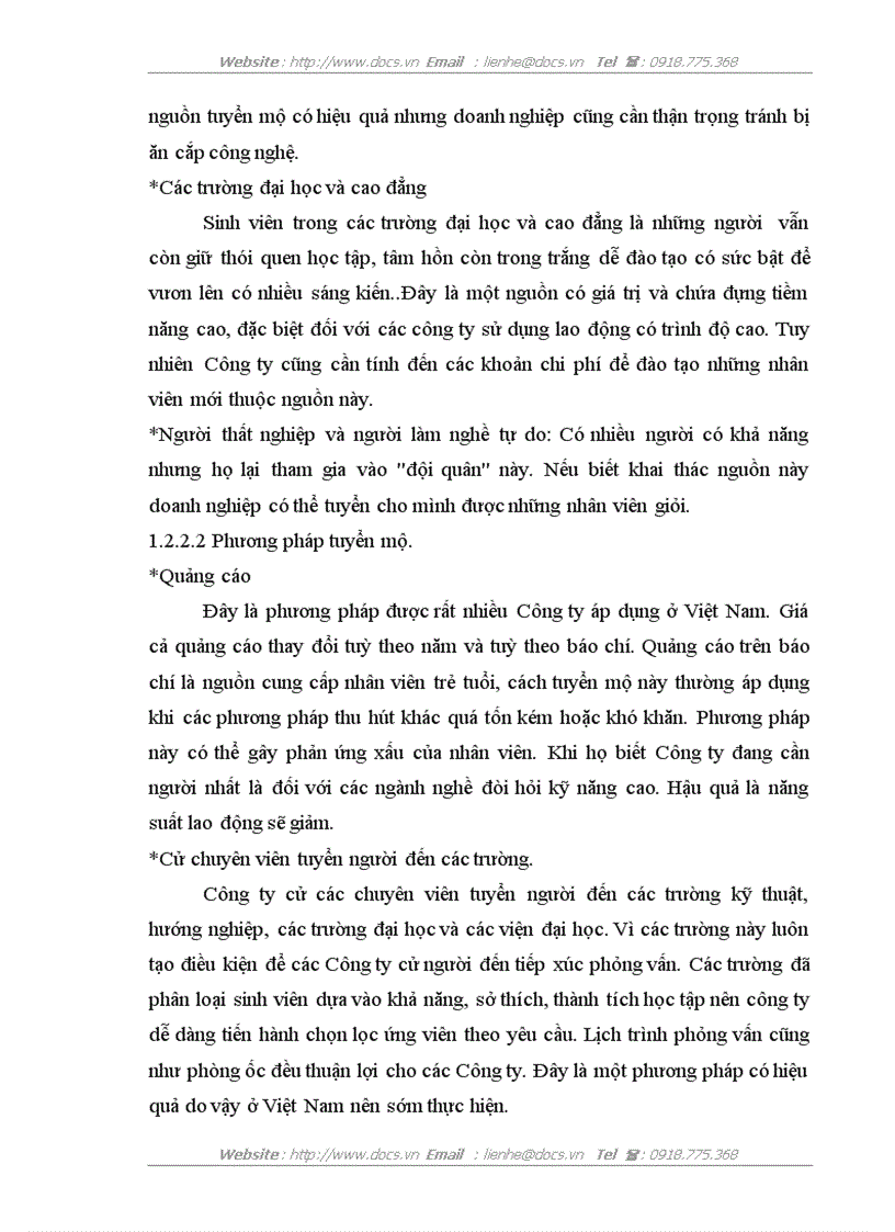 image for page Hoàn thiện công tác tuyển mộ tuyển chọn nhân lực tại nhà máy bia Đông Nam Á