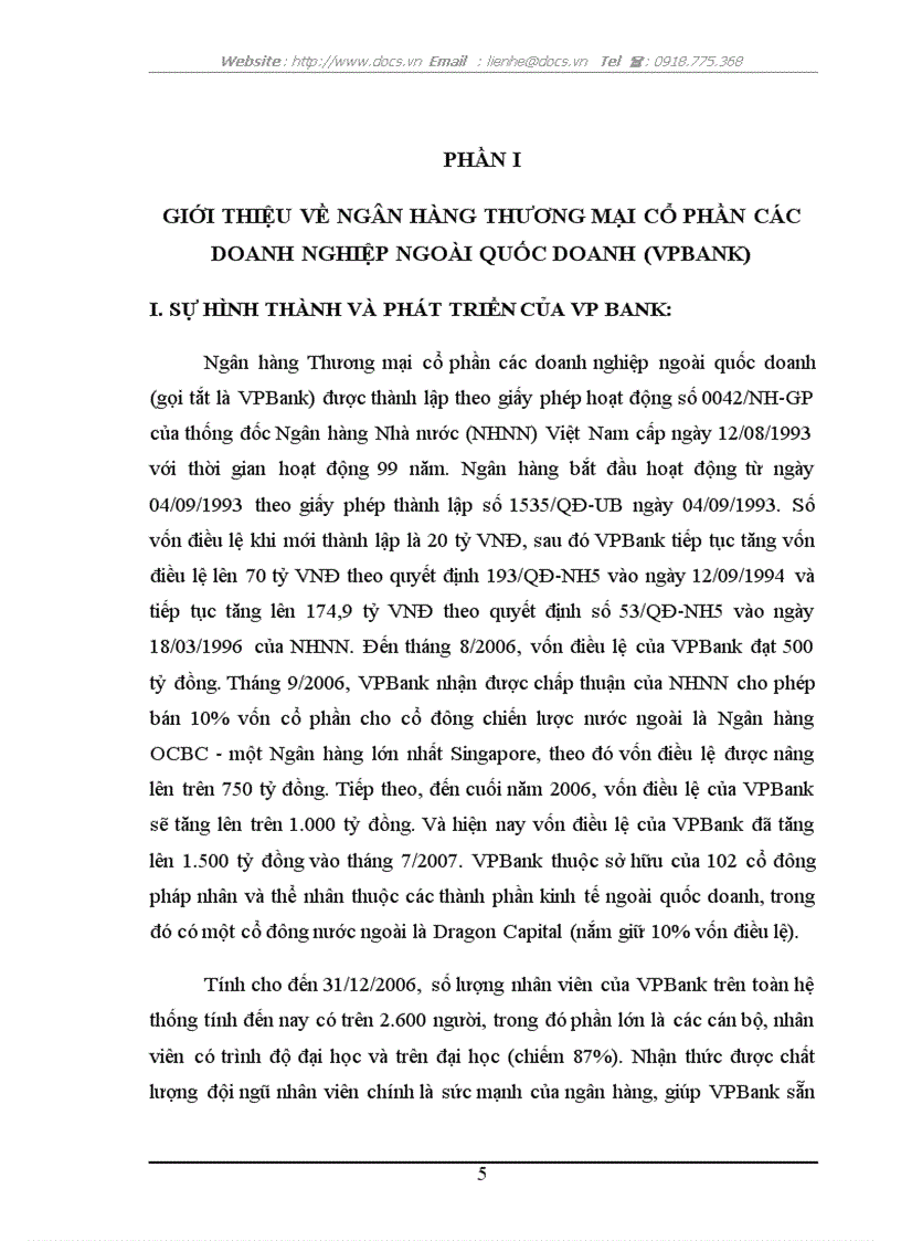 image for page Giới thiệu về Ngân hàng thương mại cổ phần các doanh nghiệp ngoài quốc doanh VP Bank