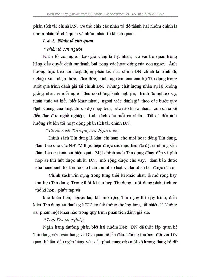 image for page Phân tích tài chính Doanh nghiệp ảnh hưởng đến công tác Tín dụng tại chi nhánh NHNo PTNT Kim Động