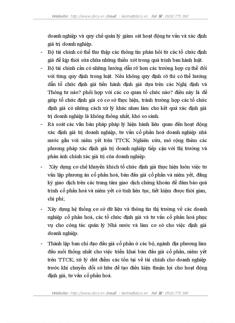 image for page Hoàn thiện các phương pháp xác định giá trị doanh nghiệp trong tư vấn cổ phần hoá tại Công ty cổ phần chứng khoán Bảo Việt