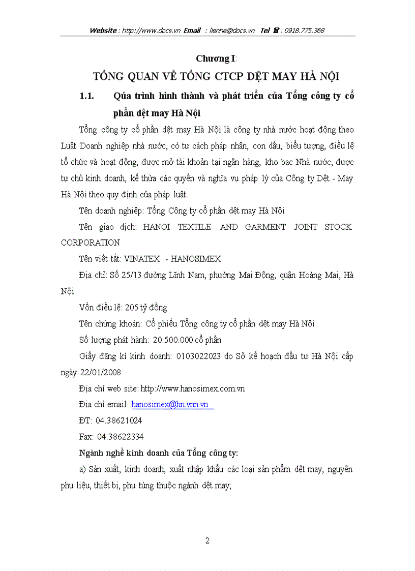 image for page Hoàn thiện công tác đào tạo và phát triển nguồn nhân lực tại Tổng công ty cổ phần dệt may Hà Nội