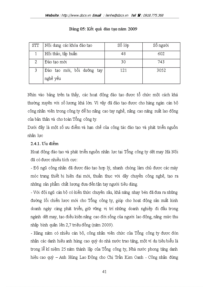 image for page Hoàn thiện công tác đào tạo và phát triển nguồn nhân lực tại Tổng công ty cổ phần dệt may Hà Nội