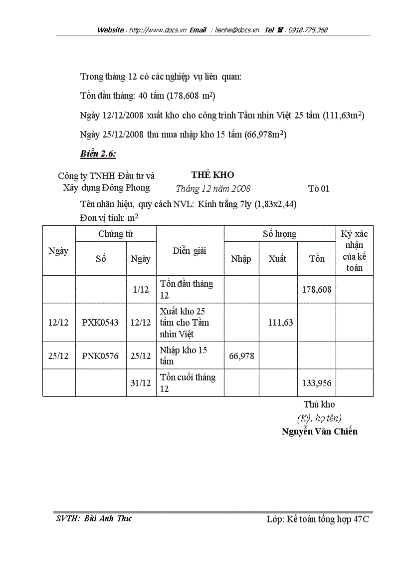 image for page Hoàn thiện công tác kế toán nguyên vật liệu tại Công ty TNHH Đầu tư và Xây dựng Đông Phong