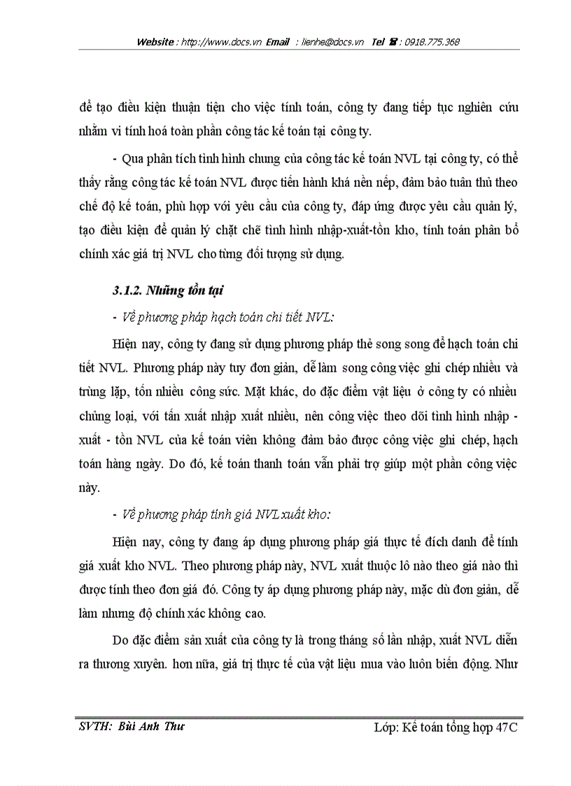 image for page Hoàn thiện công tác kế toán nguyên vật liệu tại Công ty TNHH Đầu tư và Xây dựng Đông Phong