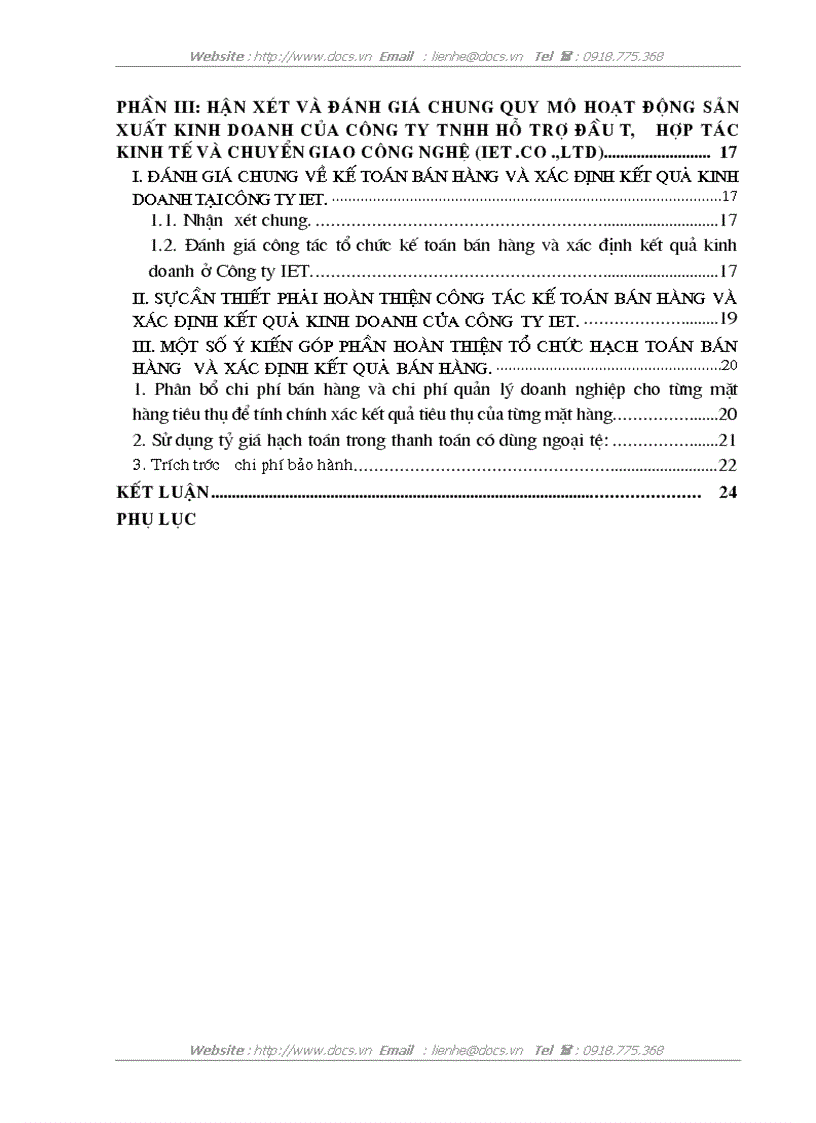 image for page Tổ chức kế toán bán hàng và xác định kết quả kinh doanh tại Công ty TNHH Hỗ Trợ Đầu Tư Hợp Tác Kinh Tế Và Chuyển Giao Công Nghệ