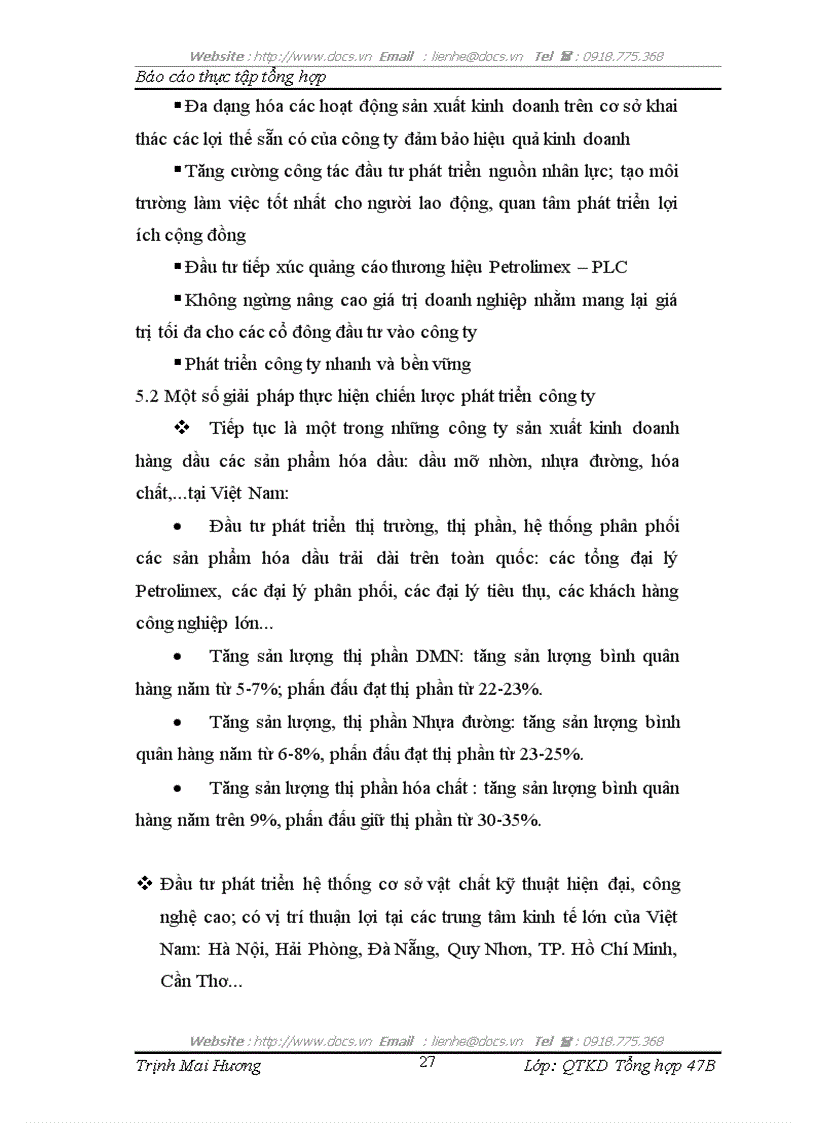 image for page BÁO CÁO THỰC TẬP Tại Công ty CP hoá dầu Petrolimex PLC