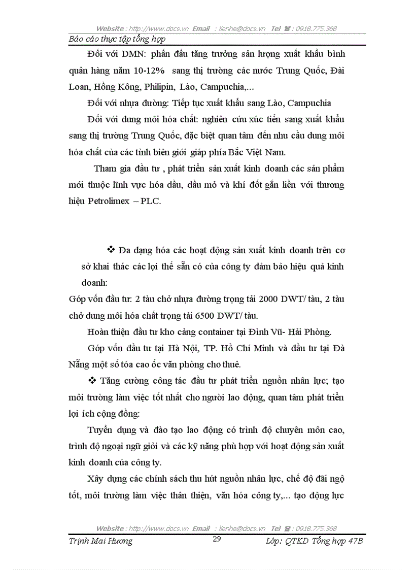 image for page BÁO CÁO THỰC TẬP Tại Công ty CP hoá dầu Petrolimex PLC
