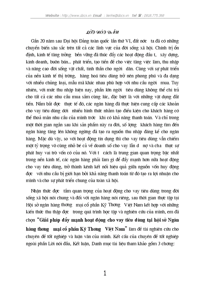 image for page Giải pháp đẩy mạnh hoạt động cho vay tiêu dùng tại hội sở ngânhàng NHTMCP Kỹ Thương Việt Nam