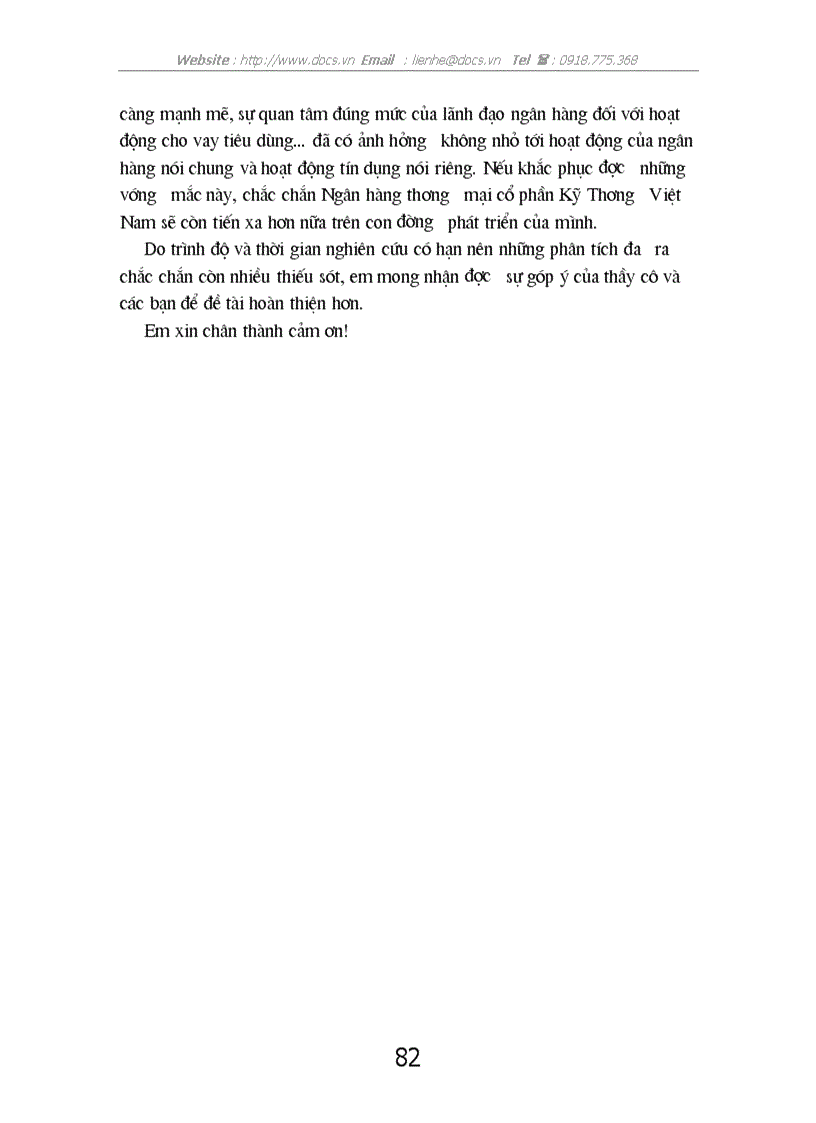 image for page Giải pháp đẩy mạnh hoạt động cho vay tiêu dùng tại hội sở ngânhàng NHTMCP Kỹ Thương Việt Nam