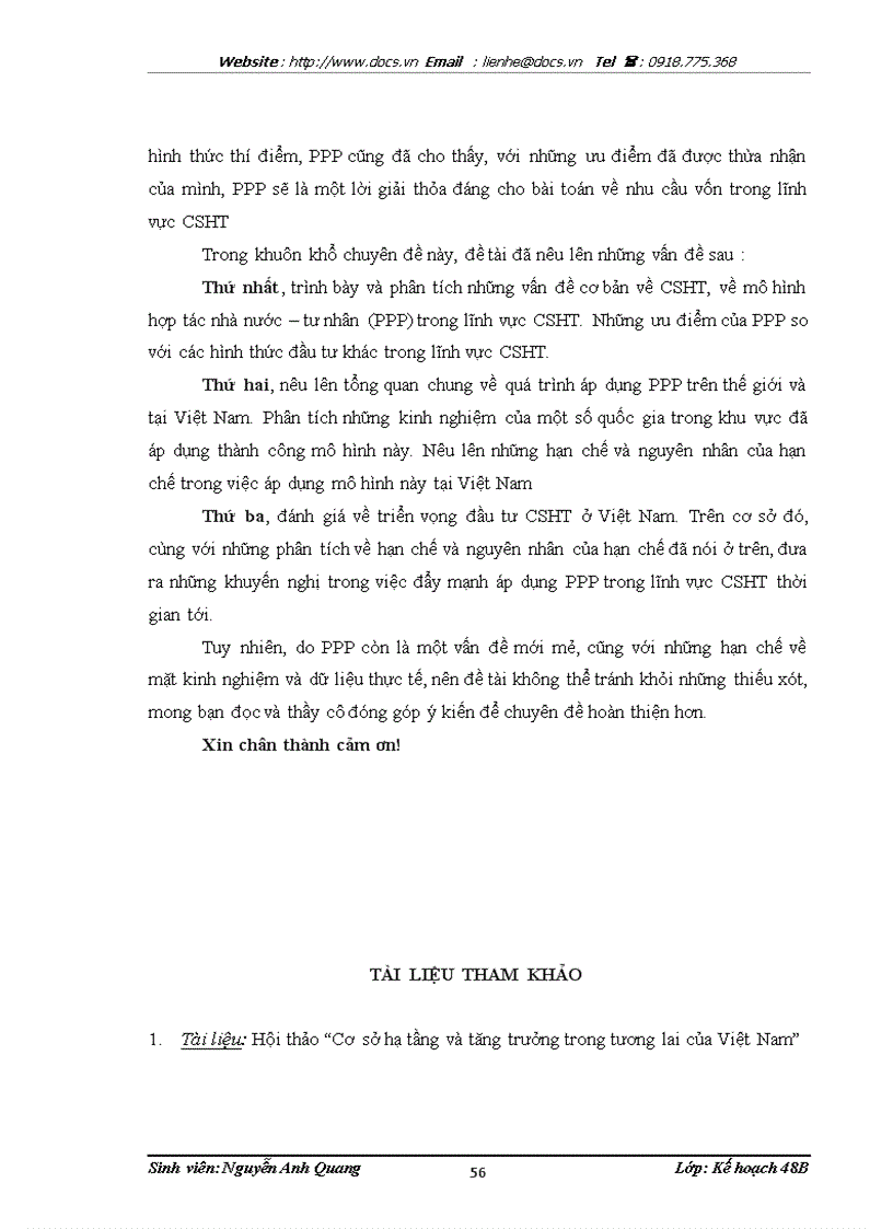 image for page Một số khuyến nghị nhằm đẩy mạnh việc áp dụng mô hình hợp tác Nhà nước Tư nhân PPP trong lĩnh vực đầu tư CSHT tại Việt Nam