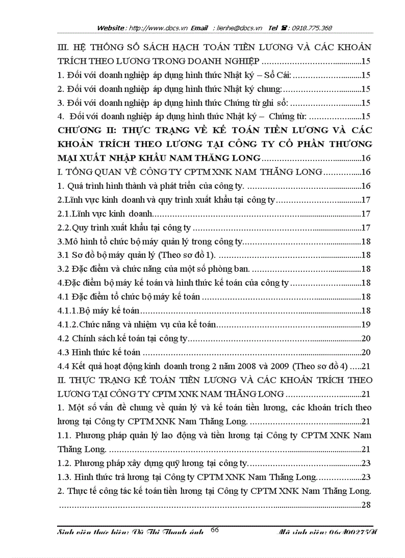 image for page Tổ chức công tác kế toán tiền lương và các khoản trích theo lương tại Công ty Cổ phần Thương mại Xuất nhập khẩu Nam Thăng Long