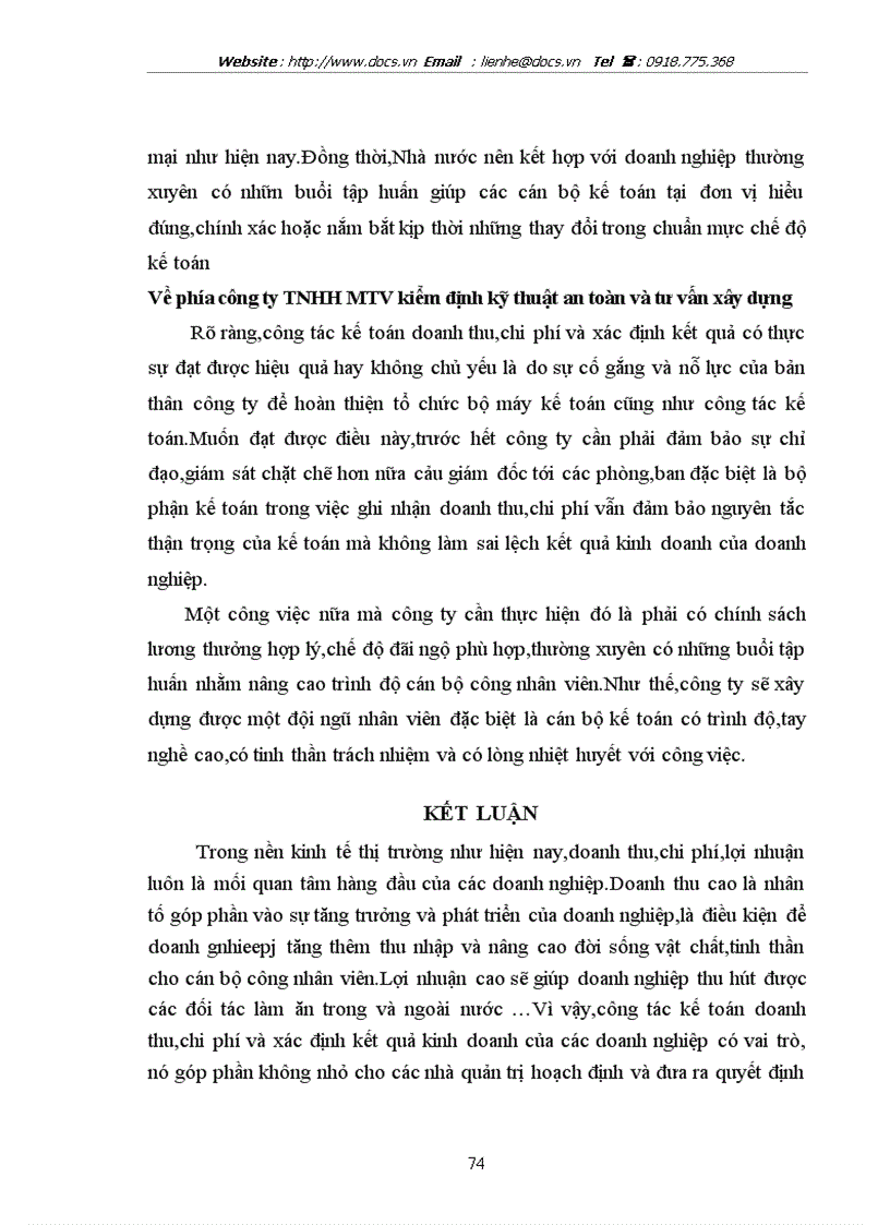 image for page Hoàn thiện kế toán doanh thu chi phí và xác định kết quả kinh doanh tại công ty TNHH MTV kiểm định kỹ thuật an toàn và tư vấn xây dựng