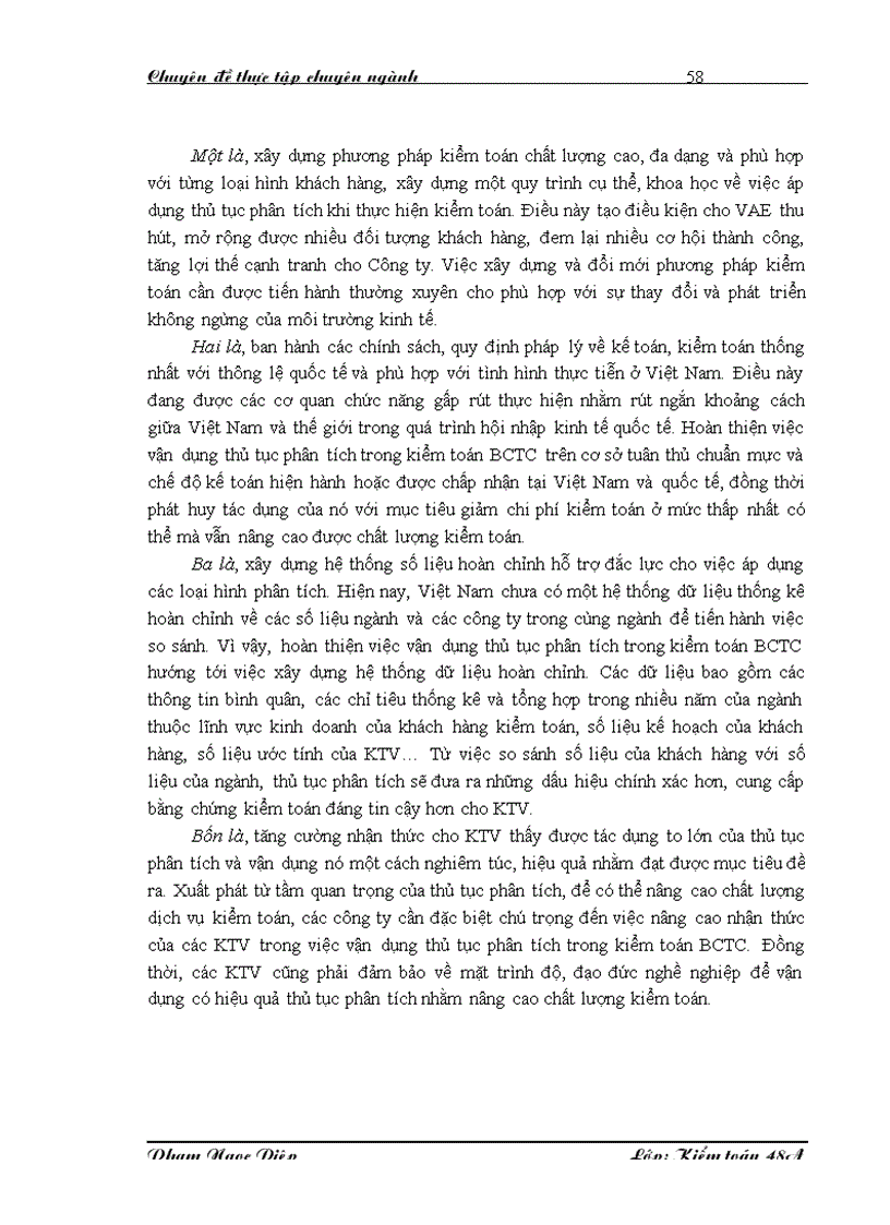 image for page Vận dụng thủ tục phân tích trong kiểm toán Báo cáo tài chính do Công ty TNHH Kiểm toán và Định giá Việt Nam thực hiện