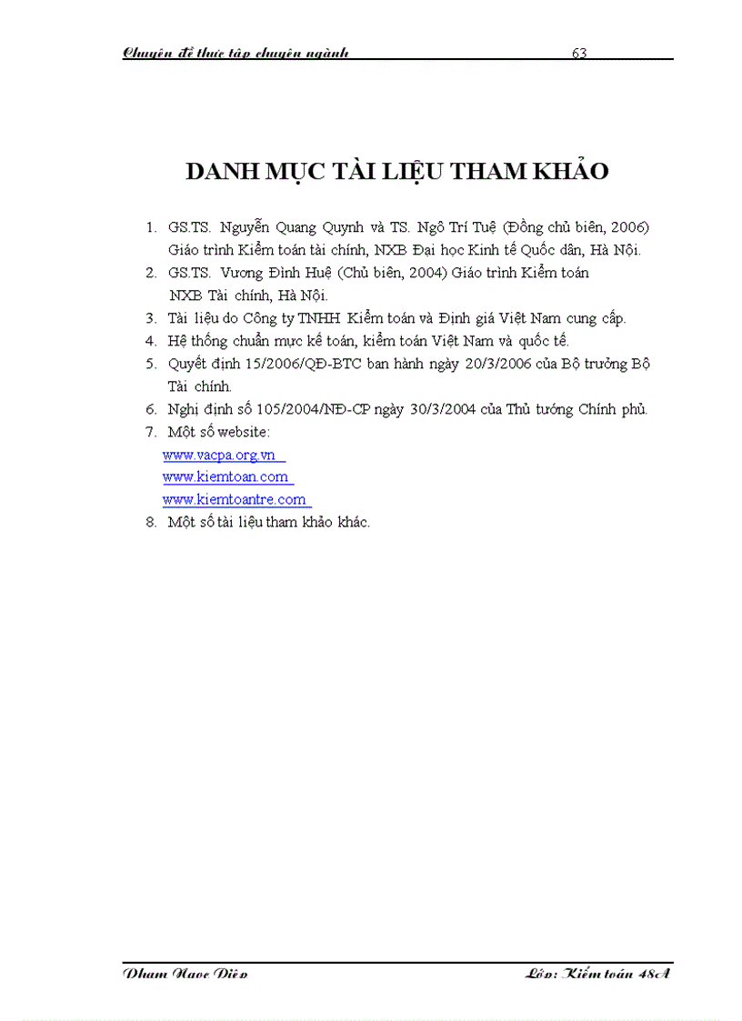 image for page Vận dụng thủ tục phân tích trong kiểm toán Báo cáo tài chính do Công ty TNHH Kiểm toán và Định giá Việt Nam thực hiện