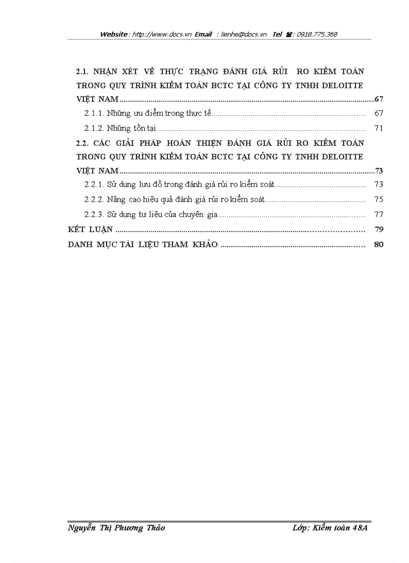 image for page Đánh giá rủi ro kiểm toán trong quy trình kiểm toán báo cáo tài chính tại Công ty trách nhiệm hữu hạn Deloitte Việt Nam